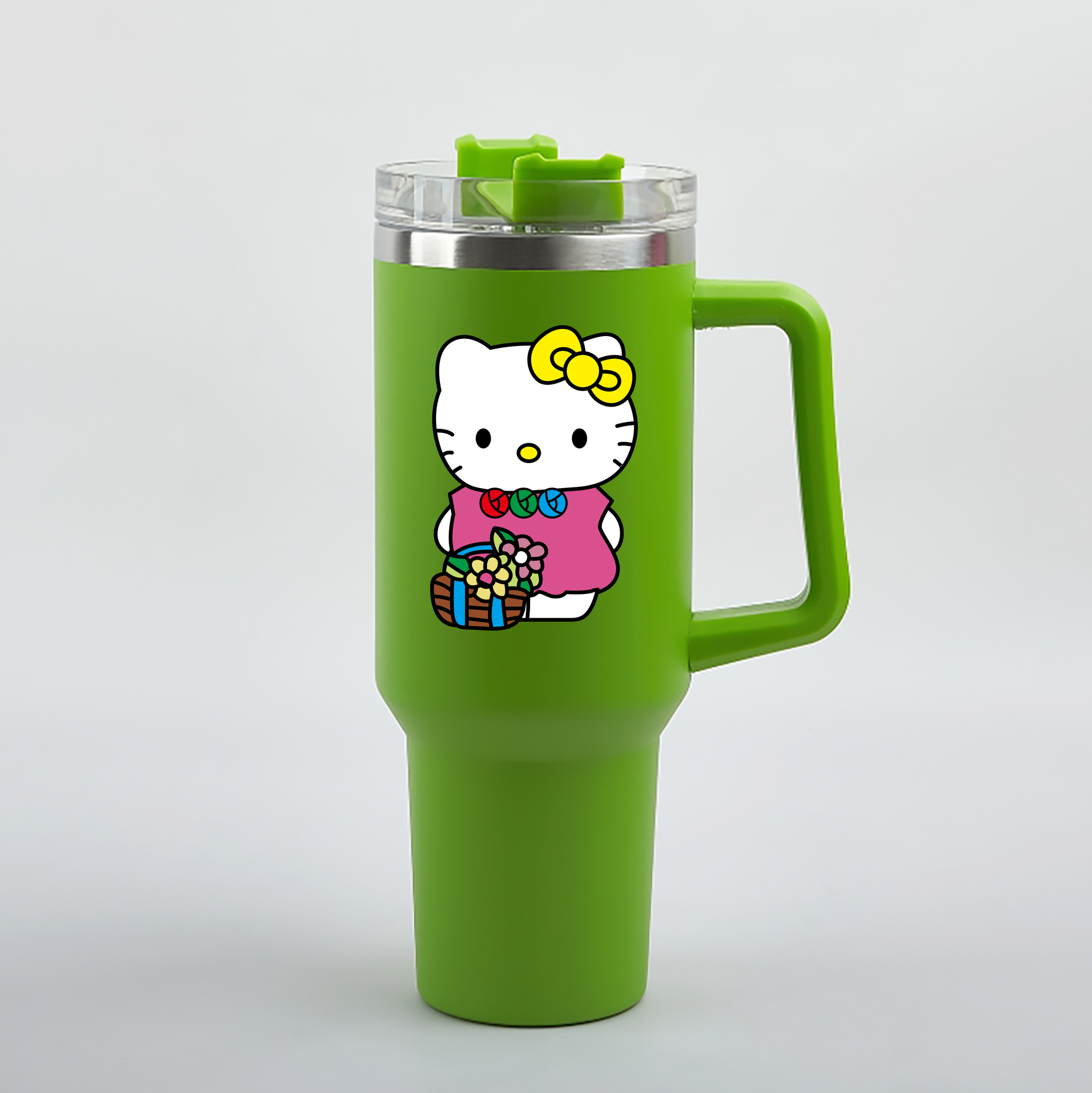 （画像用） Hello Kitty ハローキティ 1200mL車用タンブラー（カラープリント）
